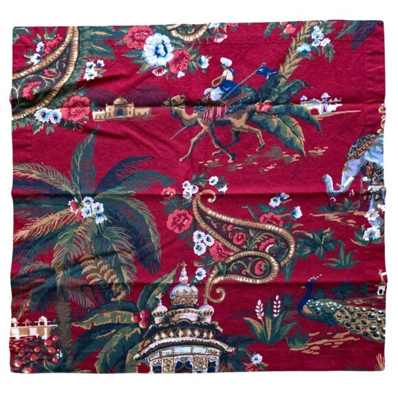 6 Pottery Barn Napkins Spice Route Chinoiserie Red Elephant Camel Peacock India - Picture 6 of 13